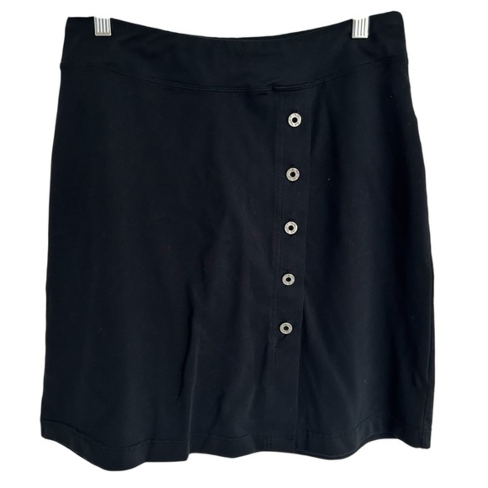 Title Nine Button Front A-Line Skirt Black Size Small